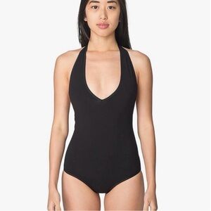 American Apparel Black Halter Bodysuit